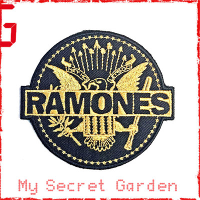 Ramones - Gold Seal Iron On Standard Patch ***READY TO SHIP from Hong Kong*** Ramones - Gold Seal Iron On Standard Patch ***READY TO SHIP from Hong Kong***